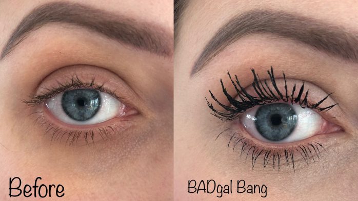 BADgal bang Benefit mascara side by side