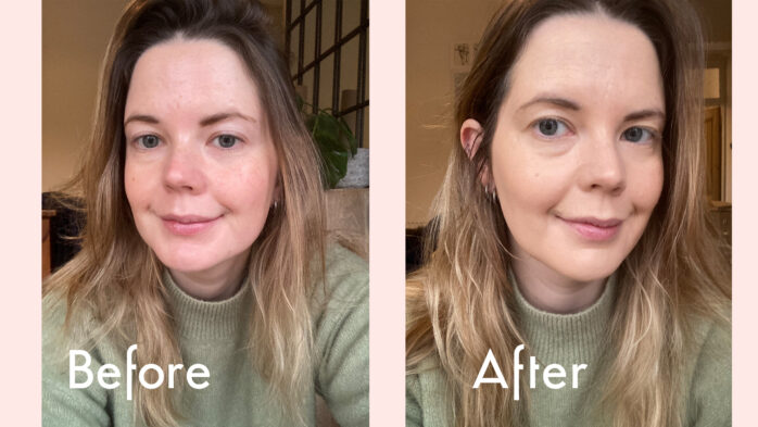 IT Cosmetics foundation skincare review photos before and after