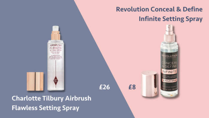 Charlotte Tilbury Setting Spray alternative cheap alternative from Revolution